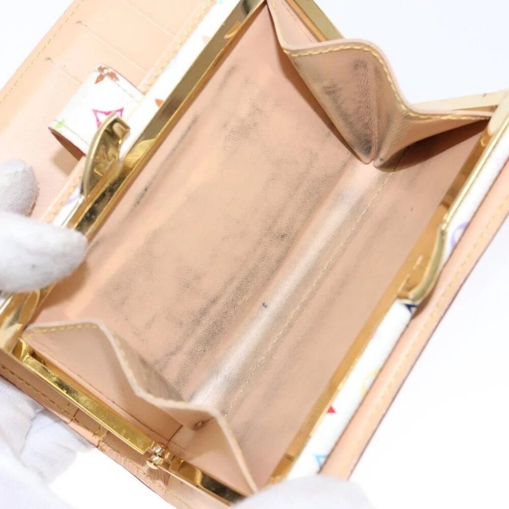 LOUIS VUITTON Multicolor Portefeuille Viennois Wallet White M92987 Auth 141553 - Picture 12 of 16